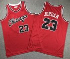 Youth Chicago #23 Michael Jordan red throwback nba basketball jerseys -XD