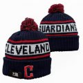 2024 Cleveland Indians dark blue white MLB Cuffed Knit Hats