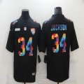 Nike Oakland Raiders #34 Bo Jackson black Color Rush Limited Jersey Rainbow version