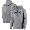 New York Yankees gray Majestic 2019 Postseason Dugout Authentic Pullover Hoodie