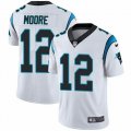 Custom Nike Panthers #12 DJ Moore white Color Rush Limited Jersey