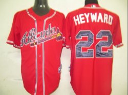 Atlanta Braves 22 Heyward Red MLB Jersey