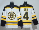 Adidas Boston Bruins #4 Bobby Orr white NHL hockey Jerseys