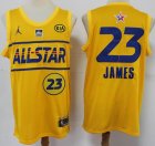 2021 Los Angeles Lakers #23 LeBron James yellow NBA All Star nba Jersey