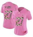 Women Nike Kansas City Chiefs 27 Hunt Pink Camouflage font love pink 2017 Vapor Untouchable player jersey