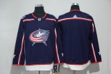 Adidas Columbus Blue Jackets blank dark blue ice hockey jersey