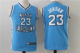 Youth North carolina #23 Michael Jordan blue nba jersey