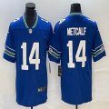 Nike Seattle Seahawks #14 D.K. Metcalf blue throwback Color Rush Limited Jersey-BD