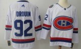 Adidas Montreal Canadiens 92 Jonathan Drouin white NHL Jerseys 100th