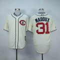 Chicago Cubs #31 Greg Maddux beige Throwback baseball Jersey(1)