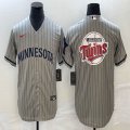 Nike Minnesota Twins blank beige majestic baseball MLB jerseys big logo 01