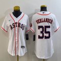 Women Nike Houston Astros #35 Justin Verlander white majestic baseball jerseys 01