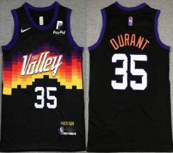 Nike Phoenix Suns #35 Kevin Durant black purple nba jersey city version