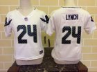 Nike Seattle Seahawks #24 Marshawn Lynch Game white Children NFL Jerseys