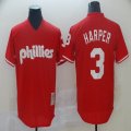 Philadelphia Phillies #3 Bryce Harper red throwback majestic mlb Jersey-BD