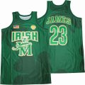 Notre Dame Fighting Irish 23 LeBron James Green High School Basketball Jersey-SG