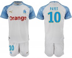 2018-2019 Olympique de Marseille club #10 PAYET white soccer jersey home