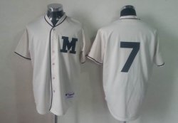 Milwaukee Brewers 7# white new MLB Jerseys