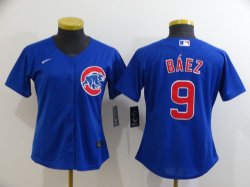 Women Nike Chicago Cubs #9 Javier Baez blue majestic baseball Jersey