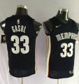 Nike Memphis Grizzlies #33 Marc Gasol black nba basketball jersey-QLM