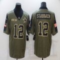 Nike Dallas Cowboys #12 Roger Staubach green 2021 Salute to Service Limited Jersey