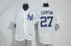 New York Yankees #27 Giancarlo Stanton White Flexbase Authentic Collection Jerseyï¼ˆ1ï¼‰