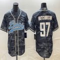 Nike Detroit Lions #97 Aidan Hutchinson gray camo baseball jerseys Joint name-BD