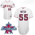 LA Angels of Anaheim 55 Hideki Matsui Cool Base White Jersey