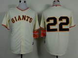 San Francisco Giants Will Clark 22 beige throwback mlb baseball jersey