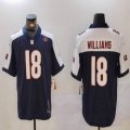 Chicago Bears 18# Caleb Williams Blue white Nike Vapor F.U.S.E. Limited Jersey