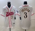 Philadelphia 76ers 3# Allen Iverson white nba basketball jerseys Joint name-BD 01