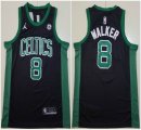 Boston Celtics #8 Kemba Walker black nba basketball jerseys jordan logo-TY