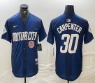 Nike Detroit Tigers #30 Kerry Carpenter blue Majestic baseball jerseys city version 03