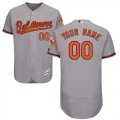 Custom Baltimore Orioles gray Flexbase Authentic Collection Jersey