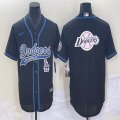 Nike Los Angeles Dodgers blank black majestic baseball jerseys Joint name -BD 05