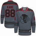 Reebok Chicago Blackhawks #88 Patrick Kane Cross Check Premier Fashion Jersey - Charcoal