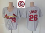 St Louis Cardinals LOHSE 26 gray mlb jersey