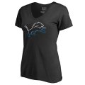 Women's Detroit Lions Pro Line by Fanatics Branded Black Gradient Logo T-Shirt