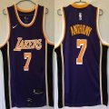 Nike NBA Los Angeles Lakers #7 Carmelo Anthony purple nba basketball Jersey-HL