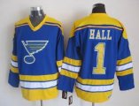 St.Louis Blues #1 Hall Blue throwback CCM nhl Jerseys