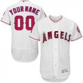 Custom Los Angeles Angels white Flexbase Authentic Collection Jersey