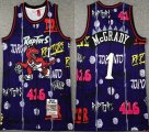 Toronto Raptors #1 Tracy McGrady purple NBA basketball Jersey-XD