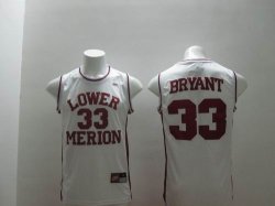 Los Angeles Lakers #33 Kobe Bryant white Swingman Lower Merion High School NBA Jersey