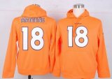 Nike Denver Broncos 18 Peyton Manning Game Orange nfl Hooded Sweatshirt