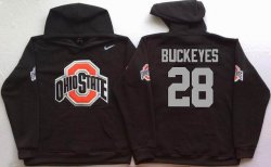 Ohio State Buckeyes Black #28 BUCKEYES NCAA Hooded Sweatshirt