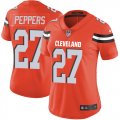 Women Browns #27 Jabrill Peppers orange Nike Color Rush Limited Jerseys