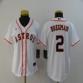 Youth Nike Houston Astros #2 Bregman white majestic baseball Jersey