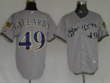 Milwaukee Brewers 49 Yovani Gallardo Grey MLB Jerseys