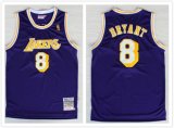 Los Angeless Lakers 8 Kobe Bryant purple throwback basketballJersey