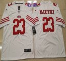 Nike San Francisco 49ers #23 Christian McCaffrey White Color Rush Limited Jersey